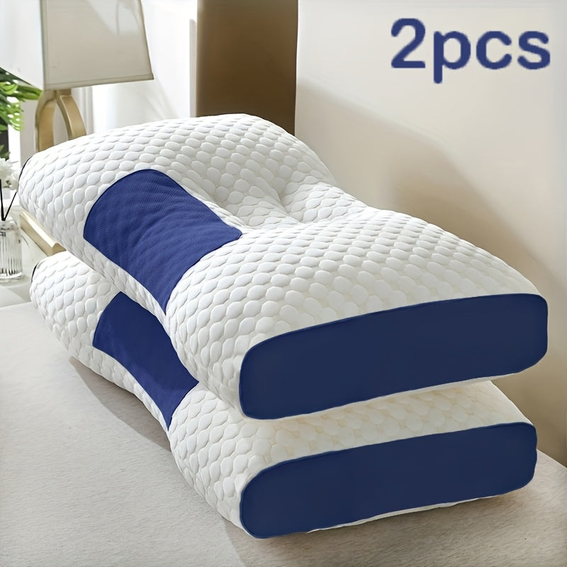 Lot de 2 oreillers de lit – Coussins ultra-doux avec soutien cervical et housses amovibles lavables en machine, sommeil profond et respirant, confort toutes saisons pour la chambre à coucher
