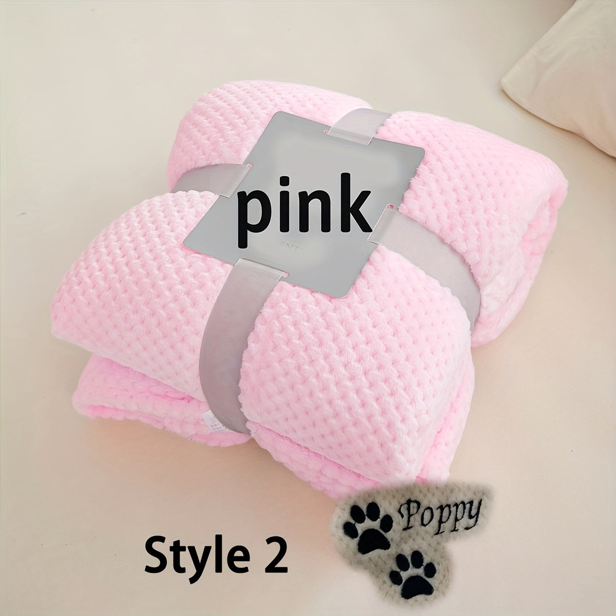 Couverture pour animaux de compagnie brodée personnalisée – Plaid personnalisé avec nom ou initiales, couverture douillette et douce pour petits chiens et chats, cadeau de décoration chaleureux pour panier d'animal