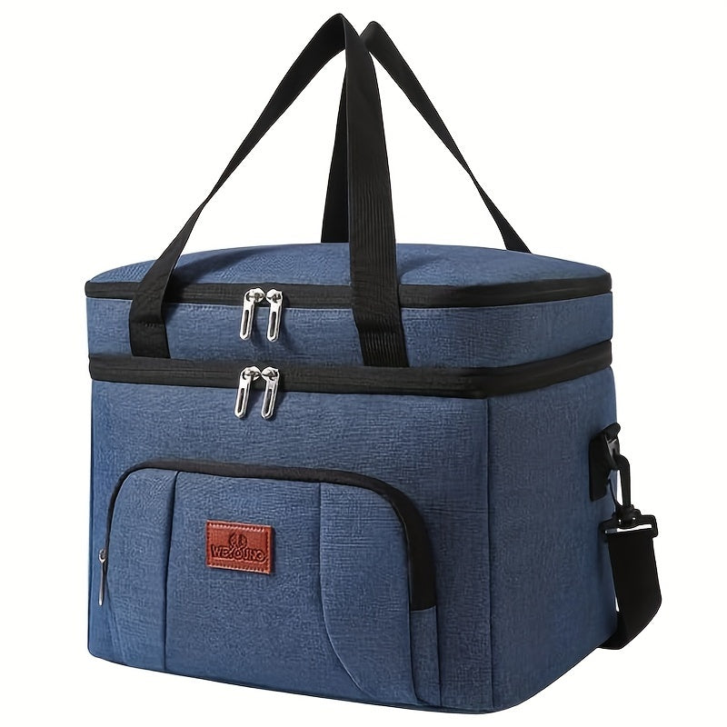 Sac à déjeuner isotherme en tissu Oxford – Sac thermique portable pour le travail, l'école et les pique-niques – Sac à lunch polyvalent pour collations, plats à emporter et préparation de repas – Étanche et réutilisable, 4 couleurs