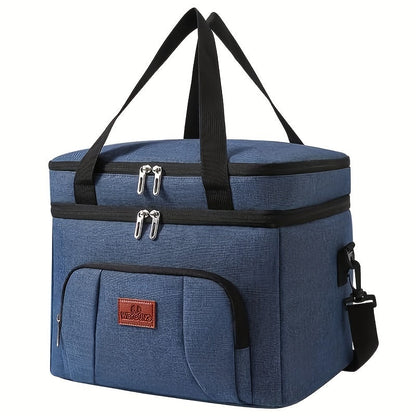 Sac à déjeuner isotherme en tissu Oxford – Sac thermique portable pour le travail, l'école et les pique-niques – Sac à lunch polyvalent pour collations, plats à emporter et préparation de repas – Étanche et réutilisable, 4 couleurs