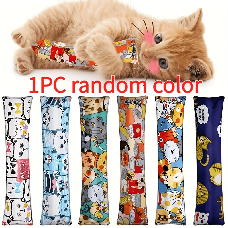 Oreiller jouet à mâcher à l'herbe à chat pour chats d'intérieur - Coussin kicker à la cataire pour soulager le stress, calmer l'ennui, jouet pour chaton, jouet à mâcher dentaire, herbe à chat naturelle, couleur aléatoire, lot de 1 ou 2, cadeau