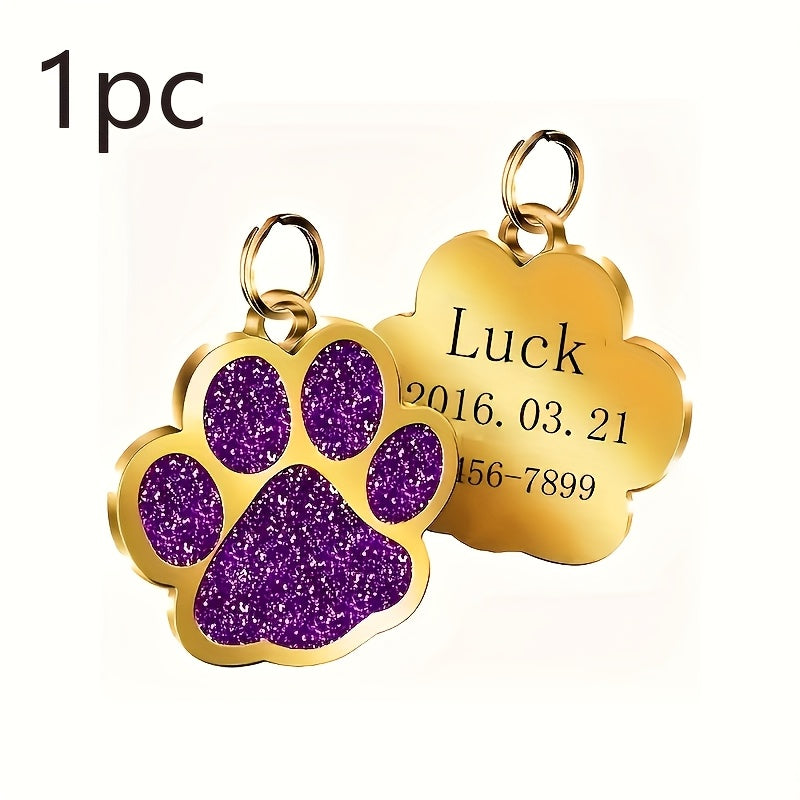 Médaillon d'identification pour chiens et chats gravé sur mesure – Plaque personnalisée en alliage avec nom et numéro de téléphone, accessoire durable anti-perte pour collier