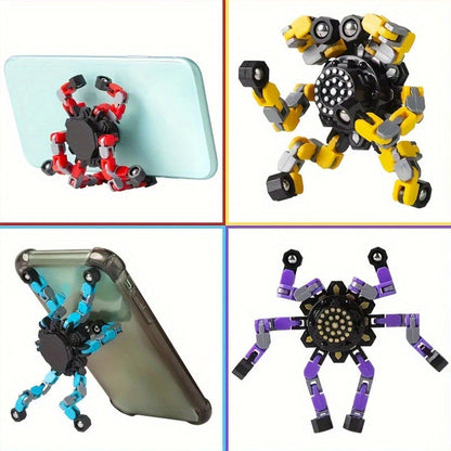 Lot de 10 ou 15 fidget spinners assortis, robots mécaniques gyroscopiques, jouets anti-stress pour les doigts, éditions standard et lumineuses, cadeaux pour fêtes, récompenses scolaires, pour enfants et adultes
