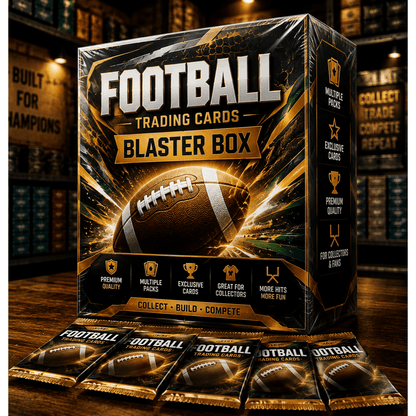 Mega Box de cartes de collection de football américain Topps 2024 – 80 cartes sous scellé d'usine, lot de 10 paquets (8 cartes chacun), cartes spéciales incluses – Parfait pour les collectionneurs, les « card breaks » et les échanges