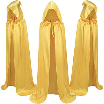 Cape de vampire gothique Halloween « Mort noire » 150 cm pour adultes – Aucun assemblage requis, costume à silhouette fluide pour maison de l'horreur, carnaval, cosplay, fête, décoration festive