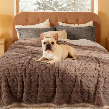 Couverture imperméable pour animaux, jeté réversible en polaire Sherpa, protège-canapé et lit pour chiens et chats, lavable en machine, tailles S, M, L, XL, gris clair, kaki, beige, gris foncé