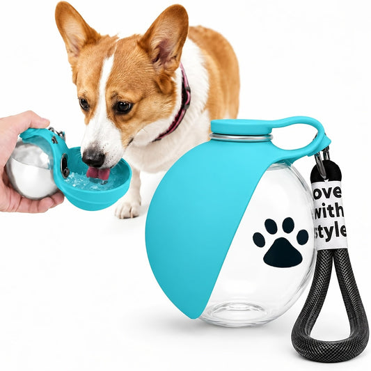 Conteneur pliable pour nourriture et eau pour animaux - Récipient de voyage portable et rétractable pour chiens et chats, design léger et compact pour la randonnée, le camping et les trajets en voiture, rose ou bleu
