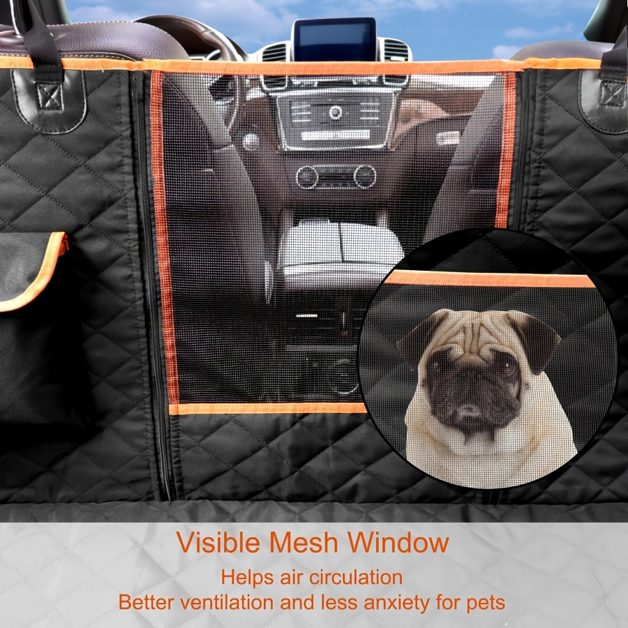 Housse de siège auto pour chien robuste, imperméable et antidérapante, protection de banquette arrière, résistante aux rayures et aux déversements, en nylon, avec rabats latéraux, installation facile, lavable en machine, pour SUV, berline et camion