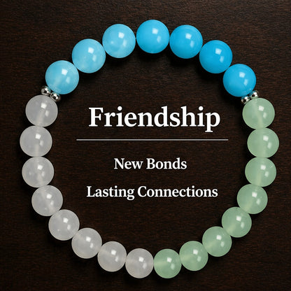 Ensemble de 9 bracelets superposés en pierre naturelle et perles de verre – Bracelets en perles faits main de 8 mm avec détails en alliage de zinc, bijoux empilables élégants pour femmes, cadeau idéal pour les fêtes, banquets et festivals