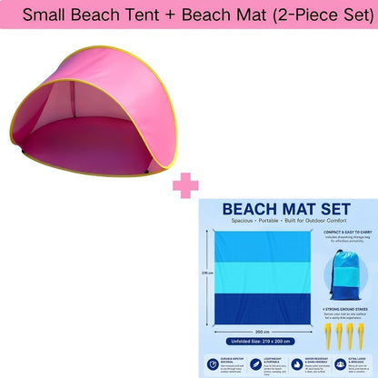 Tente de plage pop-up portative – Abri solaire anti-UV à installation rapide, ultra-léger (moins de 50 g/m²) pour la plage, la randonnée, le camping, les voyages en famille, parasol et auvent d'extérieur