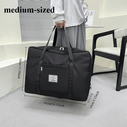Grand sac fourre-tout de voyage de 67 litres (17,7 gallons) – Sac de sport portable, sac de week-end et de nuit pour femmes et hommes – Violet, rose surdimensionné et noir surdimensionné