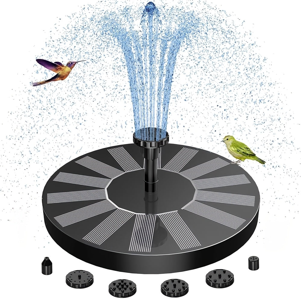 Fontaine à oiseaux solaire à 3 niveaux 3,5 W – Pompe de fontaine solaire pour décoration de jardin ou cour extérieure, sans câblage, vert foncé, bleu clair ou fontaine seule, options à un ou trois niveaux