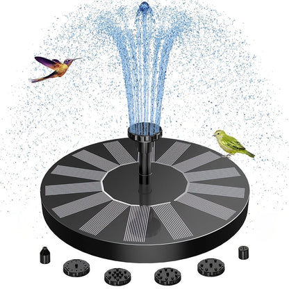 Fontaine à oiseaux solaire à 3 niveaux 3,5 W – Pompe de fontaine solaire pour décoration de jardin ou cour extérieure, sans câblage, vert foncé, bleu clair ou fontaine seule, options à un ou trois niveaux