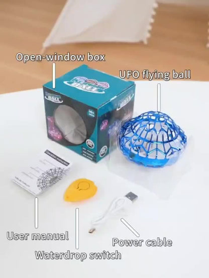 Jouet balle volante magique OVNI avec lumière LED – Contrôle manuel, balle boomerang à lévitation, contrôle intelligent par gestes, jeu intérieur/extérieur, cadeau de fête pour enfants, garçons et filles, Halloween, Noël