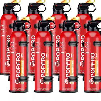 Spray extincteur portable 4-en-1 pour la maison, la cuisine, le garage et la voiture – Conçu pour les feux d'origine électrique, textile et huile, non toxique, facile à nettoyer, dispositif de sécurité incendie mural