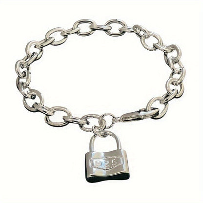 Bracelet chaîne pour femme en argent sterling 925 – Bracelet délicat à pendentif avec fermoir mousqueton style bohème coréen, hypoallergénique, léger (2 g), cadeau idéal pour elle
