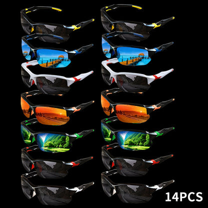Lot de 14 paires de lunettes vintage carrées pour homme – Monture en plastique rétro, accessoire décoratif pour le quotidien, le style urbain et les soirées