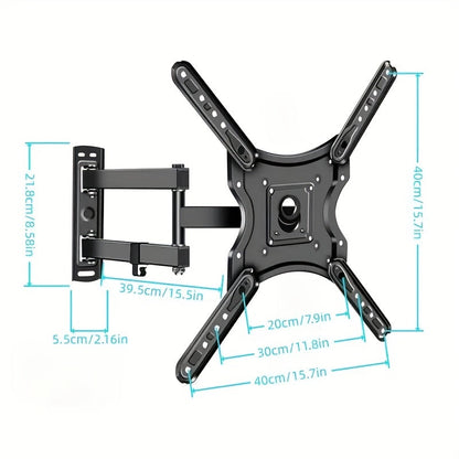 Support mural inclinable et pivotant pour téléviseurs de 26 à 60 pouces – Support universel réglable à mouvement complet pour écran plat, installation facile, compatible avec la plupart des téléviseurs LED, LCD et OLED, compatible VESA
