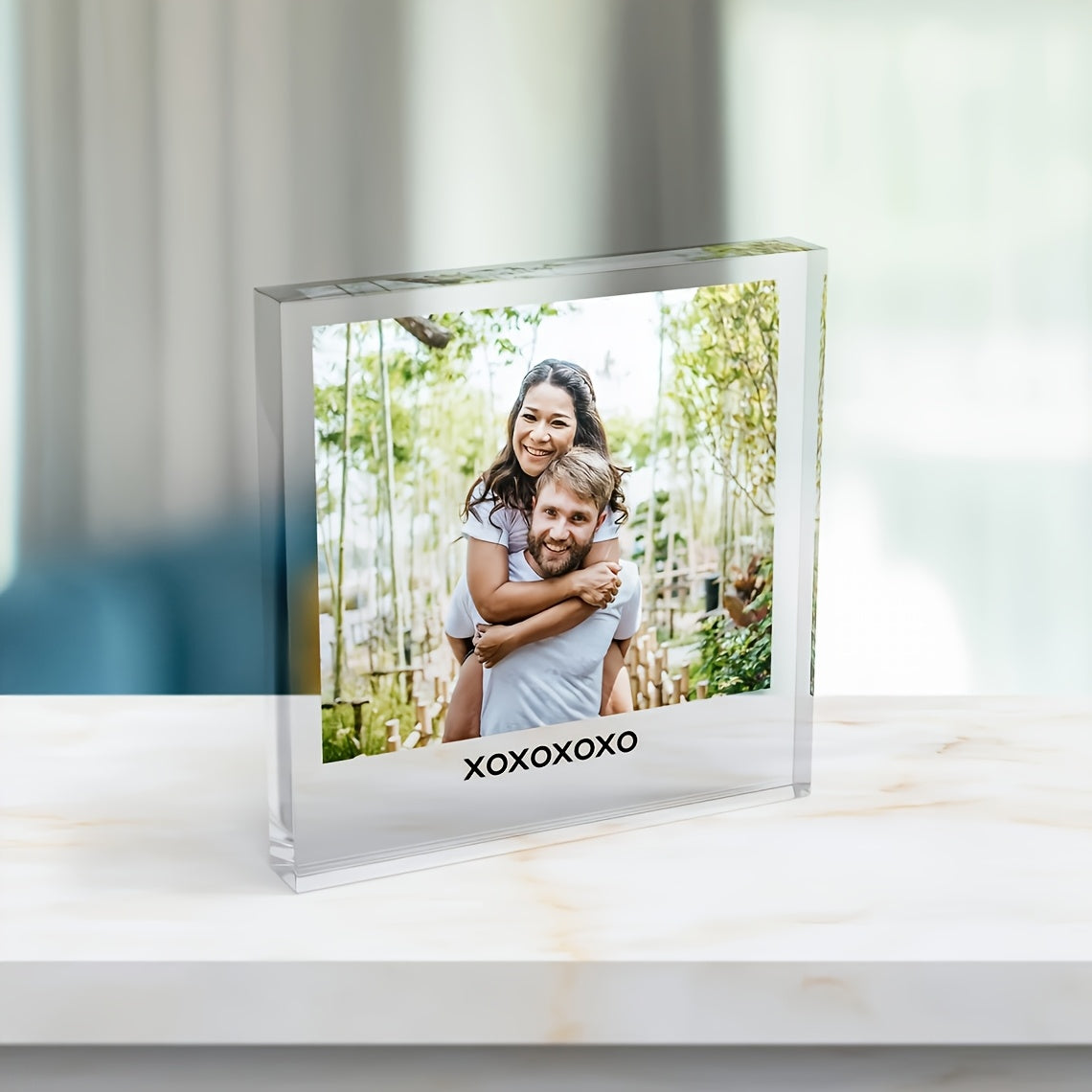 Bloc photo personnalisé en acrylique – Souvenir commémoratif pour animal de compagnie avec gravure « Forever Love You », décoration d'intérieur pour chien et chat, cadeau d'anniversaire et de Noël, lot de 1 ou 4 pièces