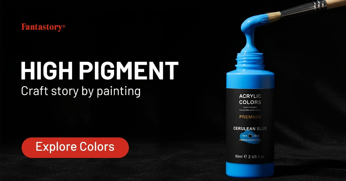 Ensemble de peinture acrylique professionnelle, 24 couleurs, grand format 60 ml, avec 12 pinceaux – Peintures acryliques riches en pigments et épaisses pour toile, bois, pierre, verre et céramique – Fournitures d'art pour débutants et artistes