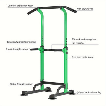 Station de musculation avec barre de traction, 10 hauteurs réglables, capacité de 150 kg, entraînement complet du corps pour salle de sport à domicile – Rose Noir Rouge Jaune Bleu Orange Vert