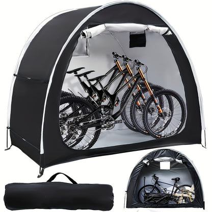 Abri de rangement pliable et portable pour vélos – Peut contenir 2 à 3 vélos, tissu Oxford 210D imperméable et anti-poussière PU4000, 211 x 81 x 165 cm, montage en 8 minutes, idéal pour le rangement à la maison, au jardin et en extérieur