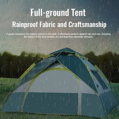 Tente de camping automatique à déploiement instantané pour 1 à 3 ou 3 à 4 personnes – Tente toutes saisons coupe-vent et légère avec doubles portes et fenêtres en maille pour le camping, la randonnée, la chasse, les voyages et les abris extérieurs