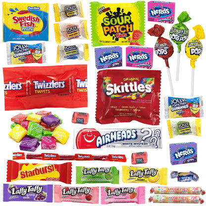 Assortiment de bonbons en vrac emballés individuellement – Mélange de bonbons pour fêtes, piñatas, sacs-surprises, Halloween, anniversaires et bols à friandises de bureau