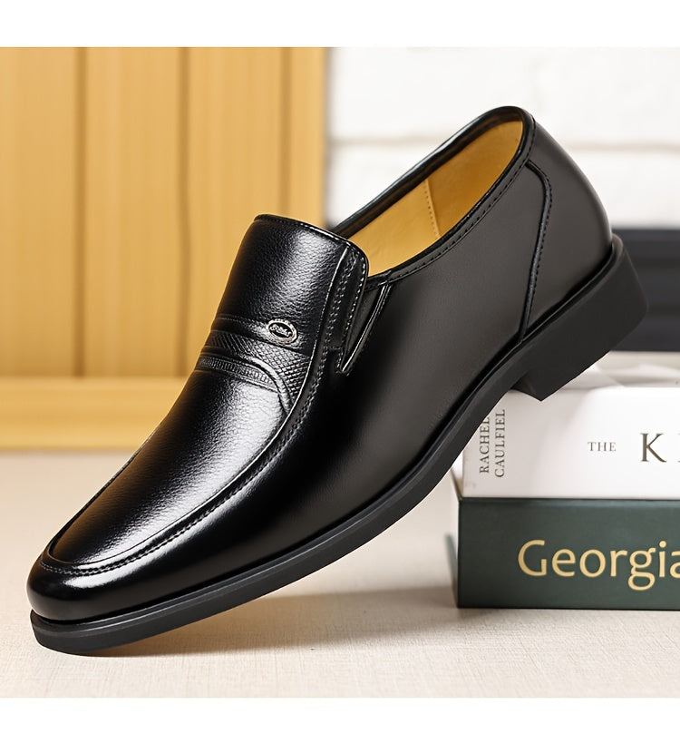 Chaussures habillées Oxford pour hommes, mocassins business à enfiler, chaussures élégantes en cuir de haute qualité, grandes tailles US 7-13, noir