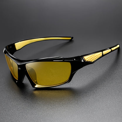 Lot de 5 lunettes de soleil polarisées enveloppantes pour hommes – Lunettes de protection rectangulaires à monture complète UV400 pour le cyclisme, la conduite, la pêche et les sports de plein air, lot économique