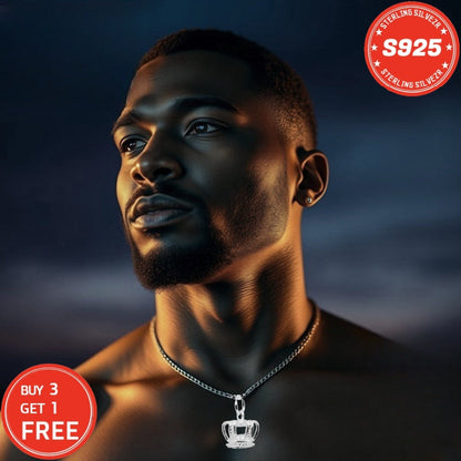 Collier couronne en argent sterling S925 pour femme 18 pouces – Pendentif en oxyde de zirconium 5A, ras-du-cou hypoallergénique, cadeau élégant pour femme, petite amie, maman, fille, anniversaire, Noël