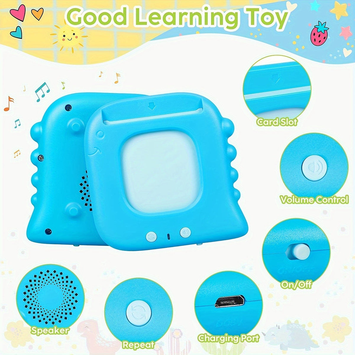 Cartes flash parlantes pour enfants d'âge préscolaire de 3 à 6 ans – Appareil d'apprentissage des langues de 224 à 510 mots, jouet éducatif sensoriel d'orthophonie pour autisme, garçons et filles, bleu, vert, rose