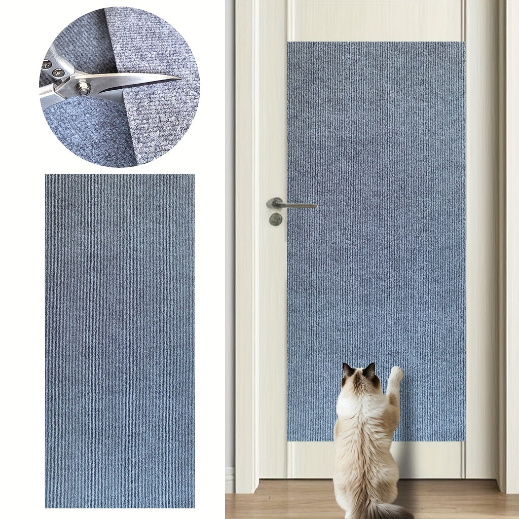 Self-Adhesive Cat Scratching Mat for Walls & Furniture – Scratch-Resistant Felt & Polyester Cat Climbing Pad, Furniture Protector, Interactive Indoor Cat Scratcher for Home Decor