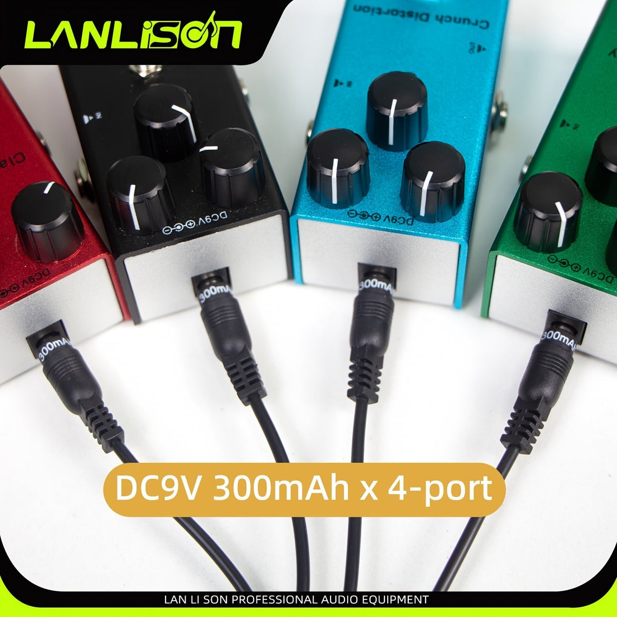 Alimentation isolée à 8 ports pour pédales de guitare avec recharge USB – Sorties CC 9V, 12V, 18V sans bruit pour pédales d'effet et accessoires, compatible avec la plupart des pedalboards