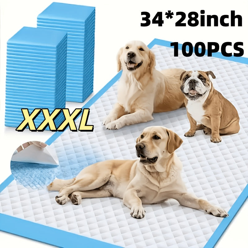 Alèses pour chiens XXXL épaissies – Tapis d'apprentissage pour chiots ultra-absorbants à 6 couches, anti-fuites et anti-odeurs pour grands chiens, conception lestée résistante aux déchirures pour chambre et panier pour chien