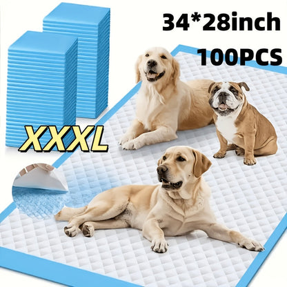 Alèses pour chiens XXXL épaissies – Tapis d'apprentissage pour chiots ultra-absorbants à 6 couches, anti-fuites et anti-odeurs pour grands chiens, conception lestée résistante aux déchirures pour chambre et panier pour chien
