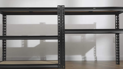 Étagère de rangement robuste en métal à 5 niveaux pour garage, 907 kg (2000 lb) – Étagère de rangement en acier réglable de 152 à 183 cm pour garage, sous-sol, garde-manger, cuisine et entrepôt, assemblage sans outils, noir