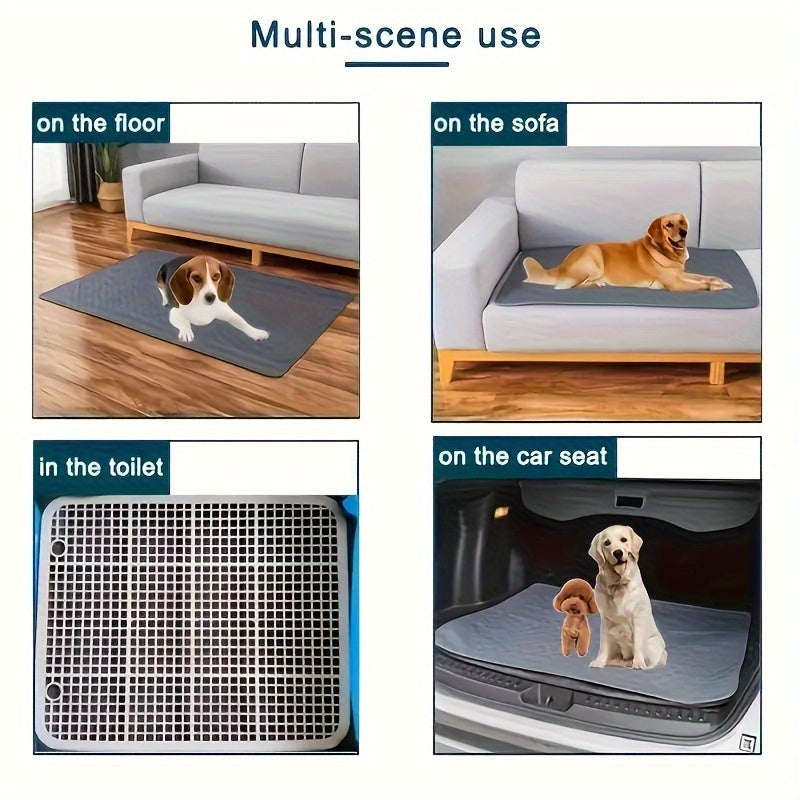 Tapis imperméable pour animaux, étanche, antidérapant et réutilisable, alèse pour chien anti-odeurs, tapis de confort lavable pour cage, caisse, siège auto, canapé et sol, tapis d'apprentissage pour chiot, style classique