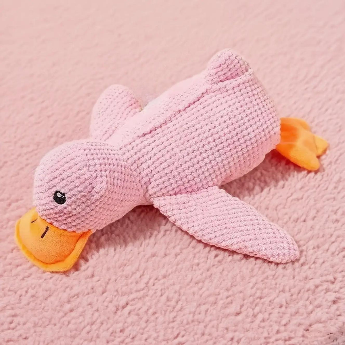 Jouet en peluche couineur en forme de canard pour chien, 23 cm - Animal en peluche interactif à mâcher pour chiens et chats, 3 couleurs, jouet sonore résistant aux morsures pour toutes les races, peluche douce et mignonne pour le jeu et le confort