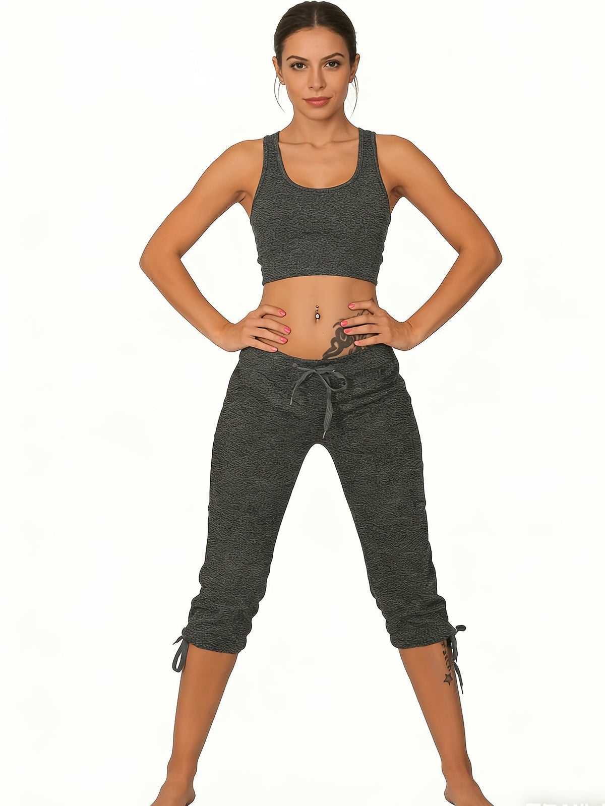 Lot de 4 pantalons courts légers pour femme – Pantacourts amples à taille cordon, bas d'été décontractés et respirants, tailles S-XXL, assortiments de couleurs variés