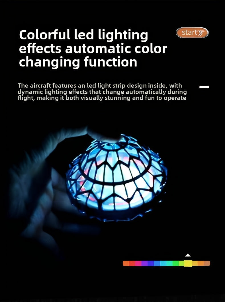Jouet balle volante magique OVNI avec lumière LED – Contrôle manuel, balle boomerang à lévitation, contrôle intelligent par gestes, jeu intérieur/extérieur, cadeau de fête pour enfants, garçons et filles, Halloween, Noël