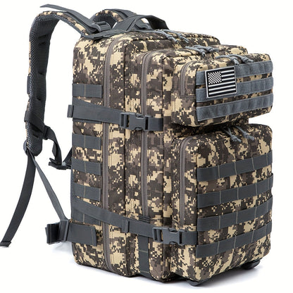 Sac à dos tactique 45 L pour hommes et femmes – Sac de randonnée, camping et voyage grande capacité, sac d'évacuation 3 jours pour le fitness et l'aventure en plein air, 13 coloris disponibles