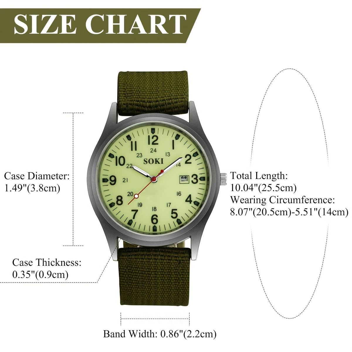 Montre à quartz minimaliste pour homme avec bracelet en nylon - Montre-bracelet analogique décontractée avec cadran lumineux, calendrier 24 heures et boîtier en acier inoxydable, montre de sport pour homme, cadeau idéal