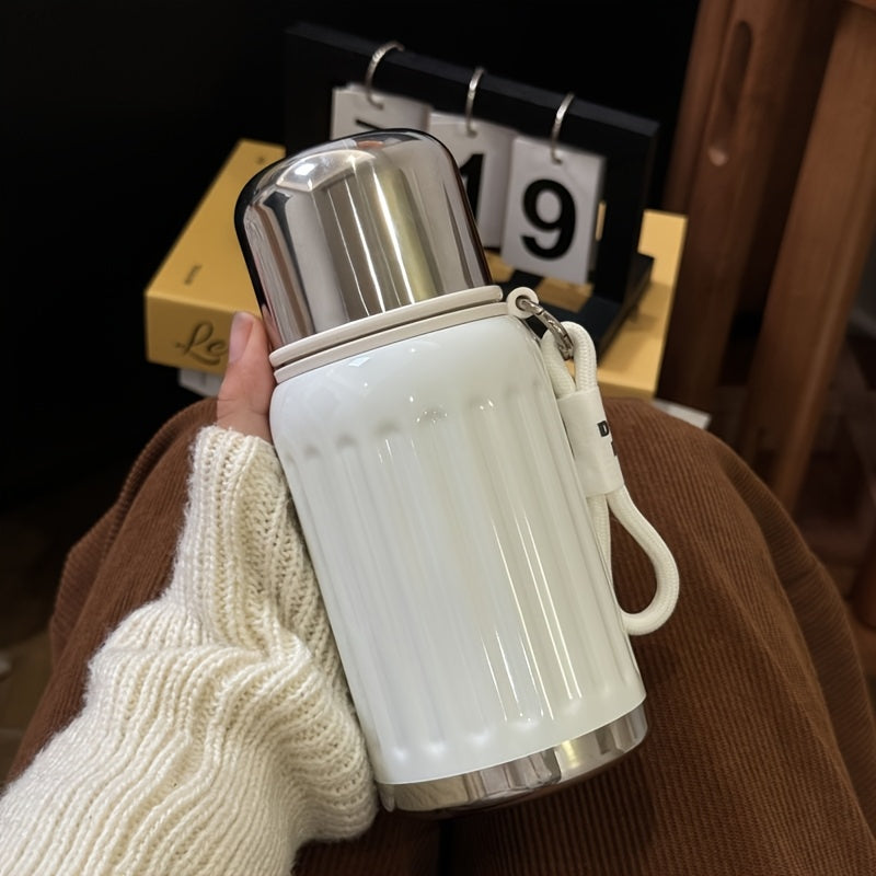 Gobelet isotherme sous vide en acier inoxydable 316, bouteille d'eau tout métal couleur dopamine, garde les boissons chaudes et froides, pour le travail, l'école, le camping, le sport, les voyages, portable, tendance, rouge, noir, bleu, blanc