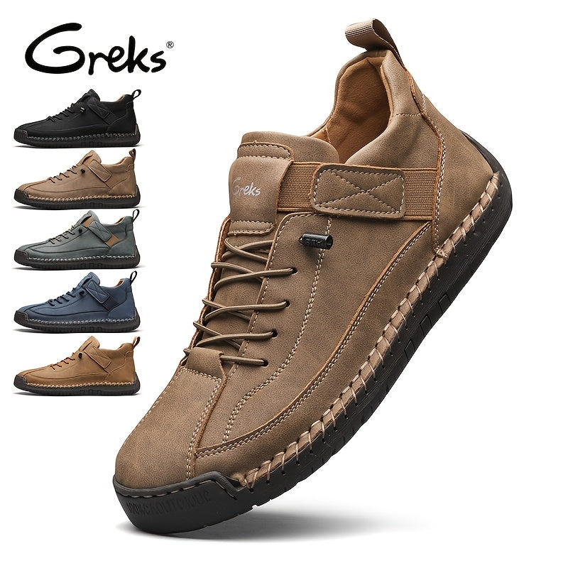 Bottines sans lacets pour hommes, mocassins mi-hauts légers, semelle amortissante antidérapante pour la marche, la conduite, le bureau décontracté, semi-formel, printemps, automne, UE 34,5-48