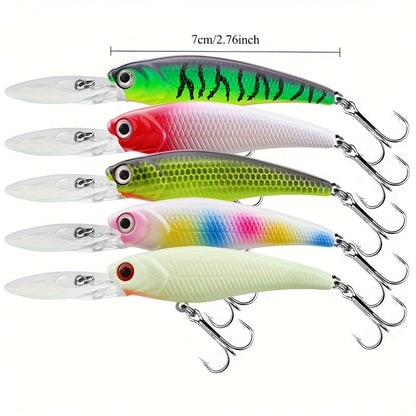 Ensemble de leurres de pêche premium, swimbaits, spinnerbaits et leurres durs pour eau douce et eau salée - Minnows réalistes, boîte à pêche, cadeau pour pêcheur