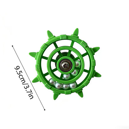 Jouet pour oiseaux à roue tournante colorée avec disque rotatif et perles, accessoire de cage interactif et anti-stress pour perruches, calopsittes et canaris, couleurs multiples