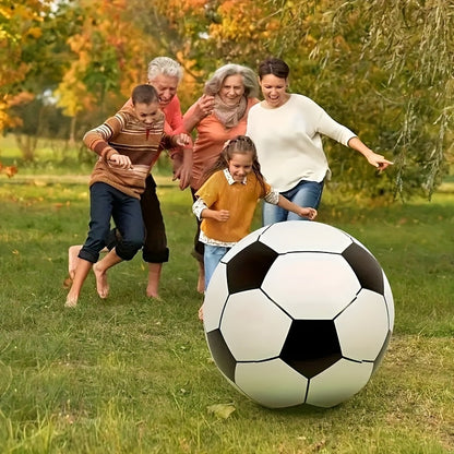 Ballon de football gonflable géant de 102 cm - Jouet d'extérieur extra large pour fêtes à la piscine, jeux de jardin, plage et aire de jeux, ballon de décoration de fête réutilisable pour enfants et adultes