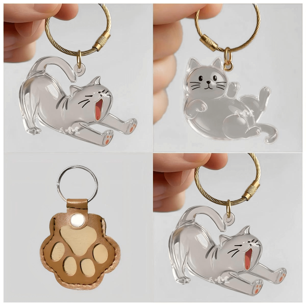 Lot de 3 breloques souvenir pour poils d'animaux – Pendentifs de conservation de fourrure pour sacs, porte-clés et téléphones, accessoires commémoratifs pour honorer votre chat ou chien bien-aimé, cadeau de sympathie unique pour la perte d'un animal