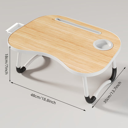 Table plateau pliable pour ordinateur portable, support de lit portable pour manger, lire ou écrire sur un lit, un canapé ou au sol – Robuste et léger
